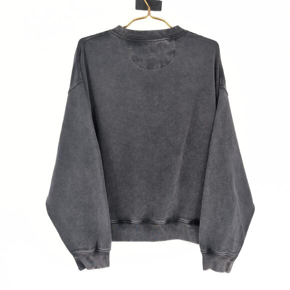 American Eagle Funday Gray/Grey Distressed Crewneck Graphic Sweatshirt - Size M - Picture 2 of 13